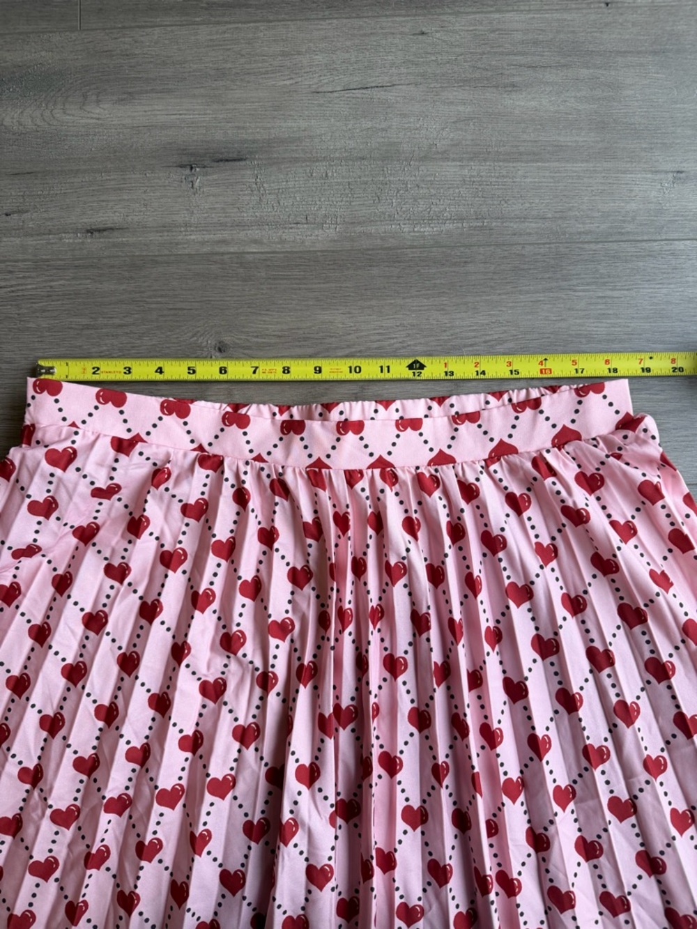 SHEIN Clasi Plus Size Women Heart Pattern Pleated Skirt - size 2XL - Picture 4 of 6